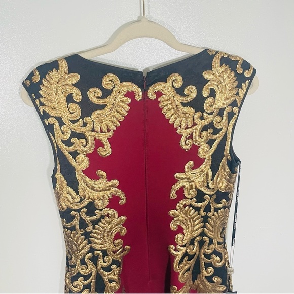 NEW Tadashi Shoji Milana Sequin Embroidered Neoprene Sheath Dress Cocktail Party - Picture 10 of 10